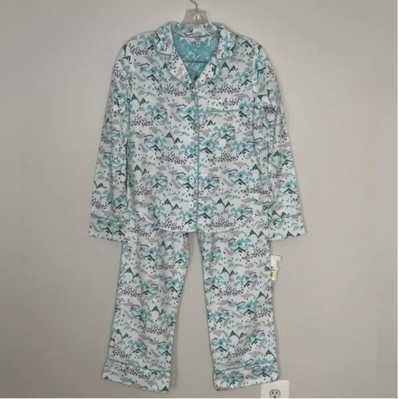 Van Winkle & Co Portuguese Flannel 2-Piece Apline Scenery Pajama Set Size XS - Picture 10 of 13